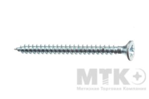 Шурупы универсальные с потайной головкой, белый цинк (РФ) (3,5 x 50)